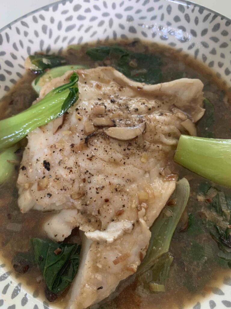 Miso Ginger Poached Rockfish